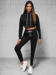 Жіночий спортивний костюм з двох частин Чорний OZONEE JS/8C67/3