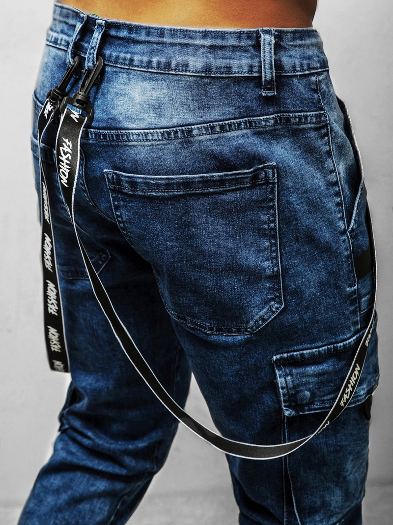 Spodnie jeansowe męskie niebieskie OZONEE DR/TF118