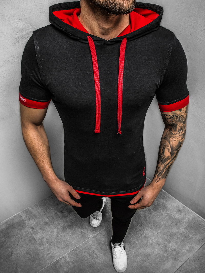 Футболка чоловіча Чорно-Червона OZONEE O/1273Z