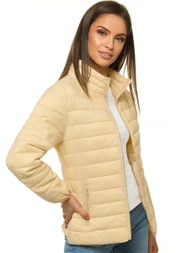 Kurtka przejściowa damska pikowana beżowa OZONEE JS/20311