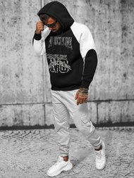 Толстовка чорна OZONEE O/SWE23037