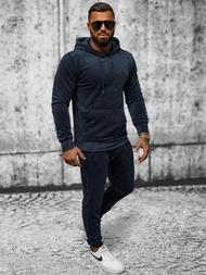 Komplet dresowy męski welurowy granatowy OZONEE JS/8C1171/25