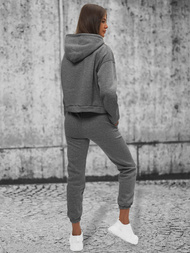 Komplet dresowy dwuczęściowy damski grafitowy OZONEE JS/8C69/5Z