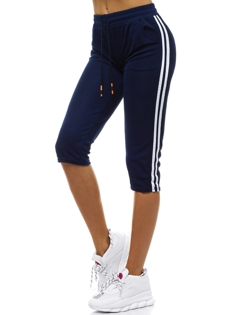 Spodnie dresowe krótkie damskie granatowe OZONEE JS/1021/D4