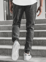 Spodnie dresowe męskie czarne OZONEE JS/K60019