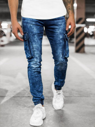 Штани чоловічі джоггери Синi OZONEE O/TF068Z