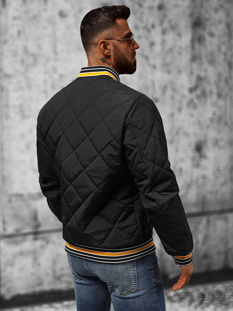 Kurtka męska bomberka czarna OZONEE JS/84M3026/392