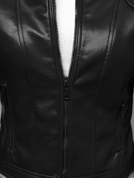 Kurtka skórzana damska czarna OZONEE JS/11Z8127