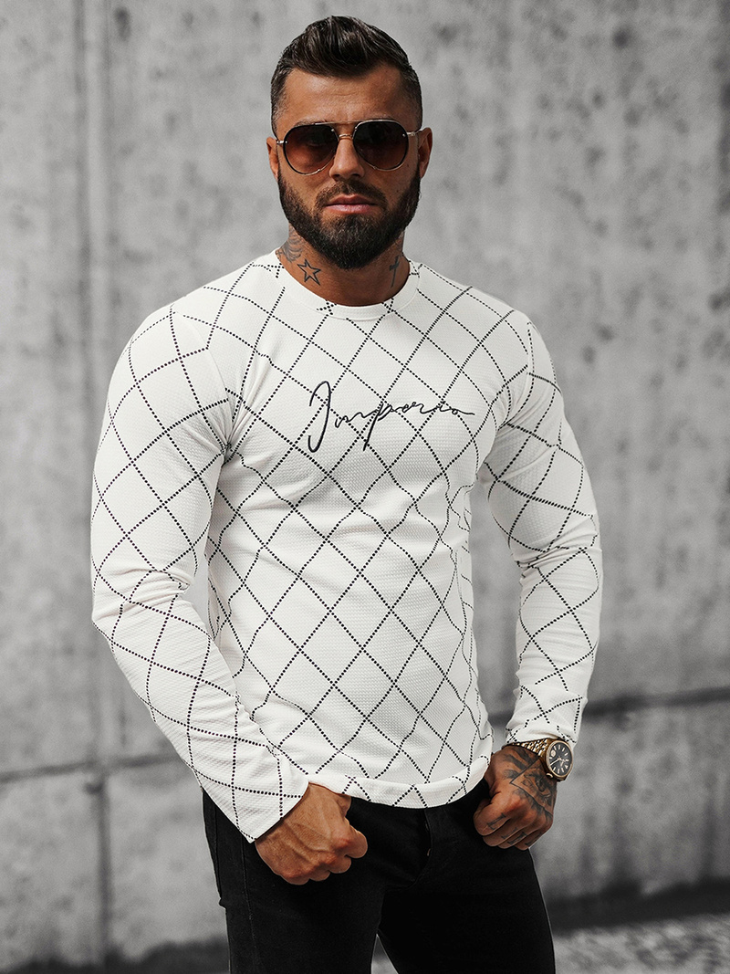 Bluza męska biała OZONEE O/5919BZ