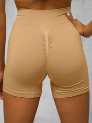 Legginsy krótkie damskie kolarki beżowe OZONEE O/ZL-051