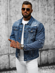 Kurtka męska jeansowa niebieska OZONEE NB/MJ507BZ