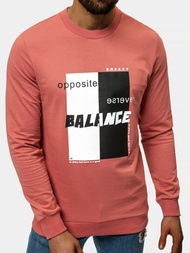 Bluza męska crewneck ciemno-różowa OZONEE B/21402023