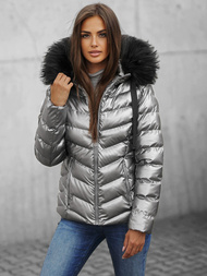 Куртка жіноча срібляста OZONEE JS/M773/401Z