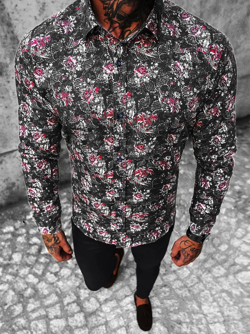 Чоловіча сорочка кольорова OZONEE O/2322Z