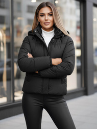 Жіноча куртка чорна OZONEE JS/16M9188/392Z