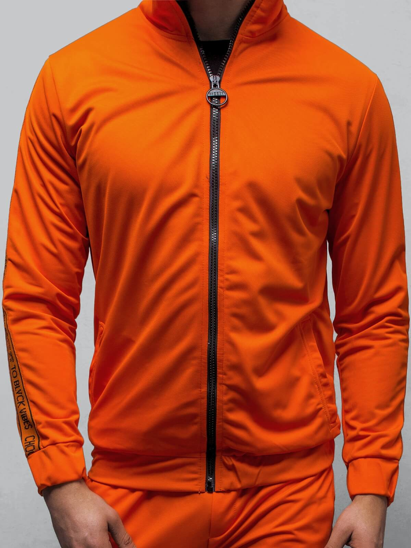 Bluza męska rozpinana pomarańczowa OZONEE B/10017