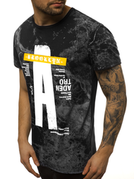 T-Shirt męski czarny OZONEE JS/SS10921