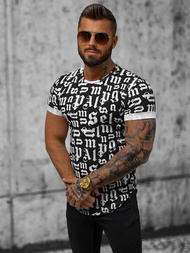 T-Shirt męski czarny OZONEE O/P1312