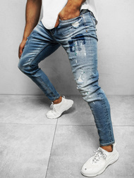 Spodnie jeansowe męskie niebieskie OZONEE B/20203077