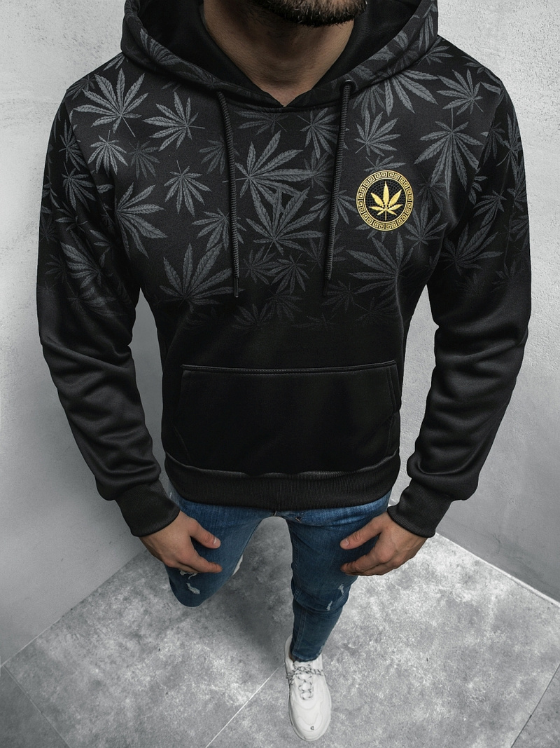 Bluza z kapturem męska czarna OZONEE O/HM530