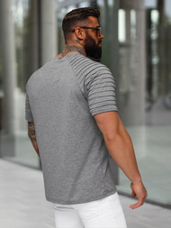T-shirt męski grafitowy OZONEE JS/8T88/5Z