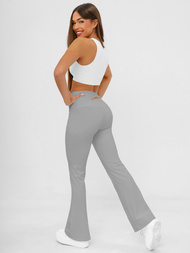 Legginsy damskie z szeroką nogawką szare OZONEE JS/17K587/5