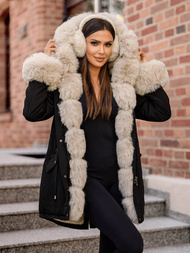 Куртка жіноча Чорно-Бiла OZONEE JS/16M9062/392BZ