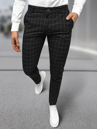 Spodnie męskie chino materiałowe czarne OZONEE DJ/5515