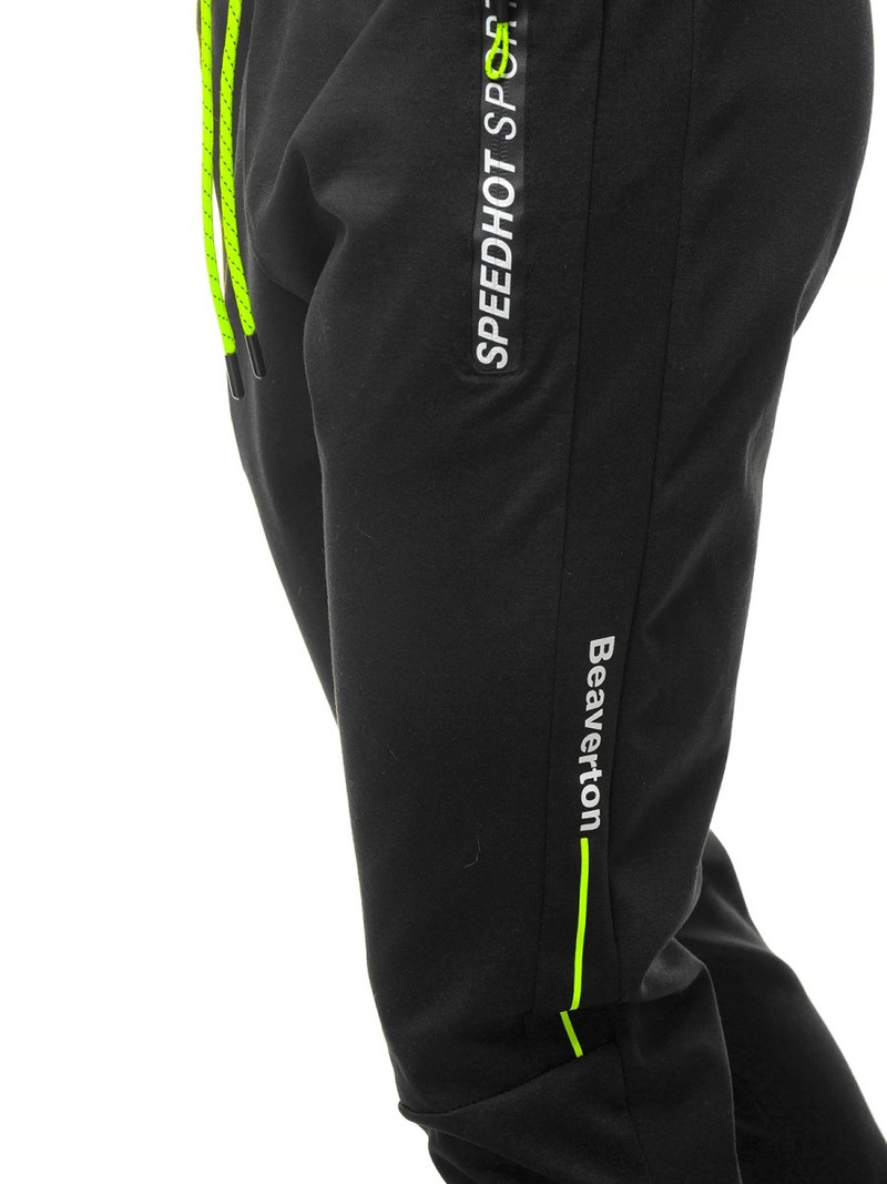 Spodnie dresowe męskie czarne OZONEE JS/AM107