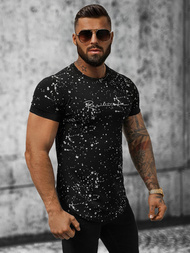 T-shirt męski czarny OZONEE O/P1113