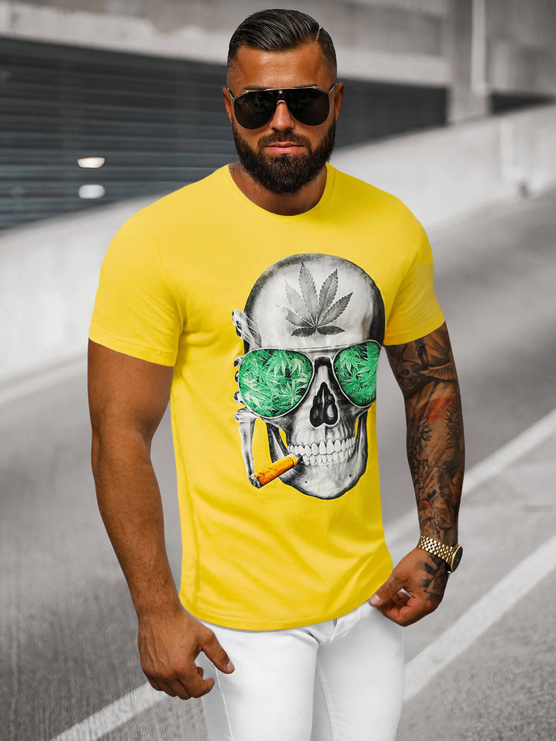 Футболка чоловіча Жовта OZONEE JS/Y70019