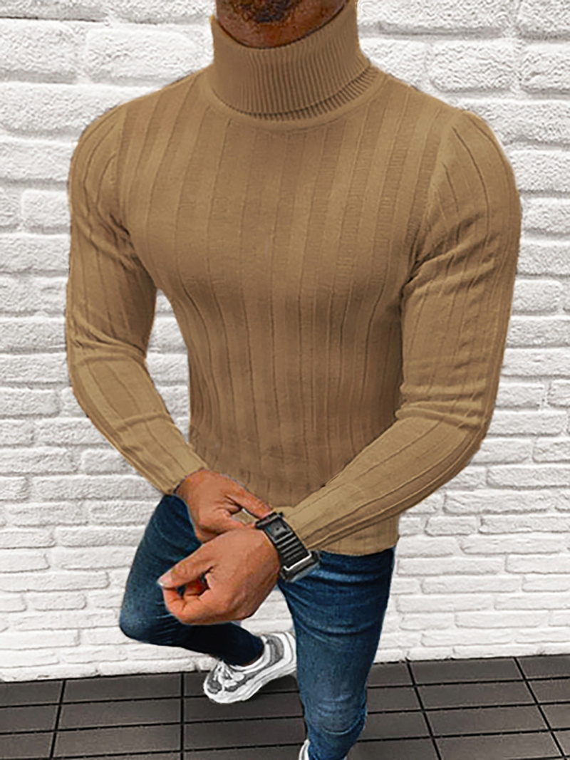 Sweter męski golf camelowy OZONEE L/2300