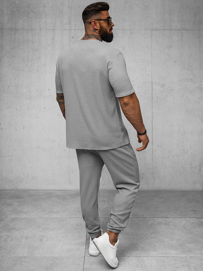 T-shirt męski szary OZONEE O/Y960T