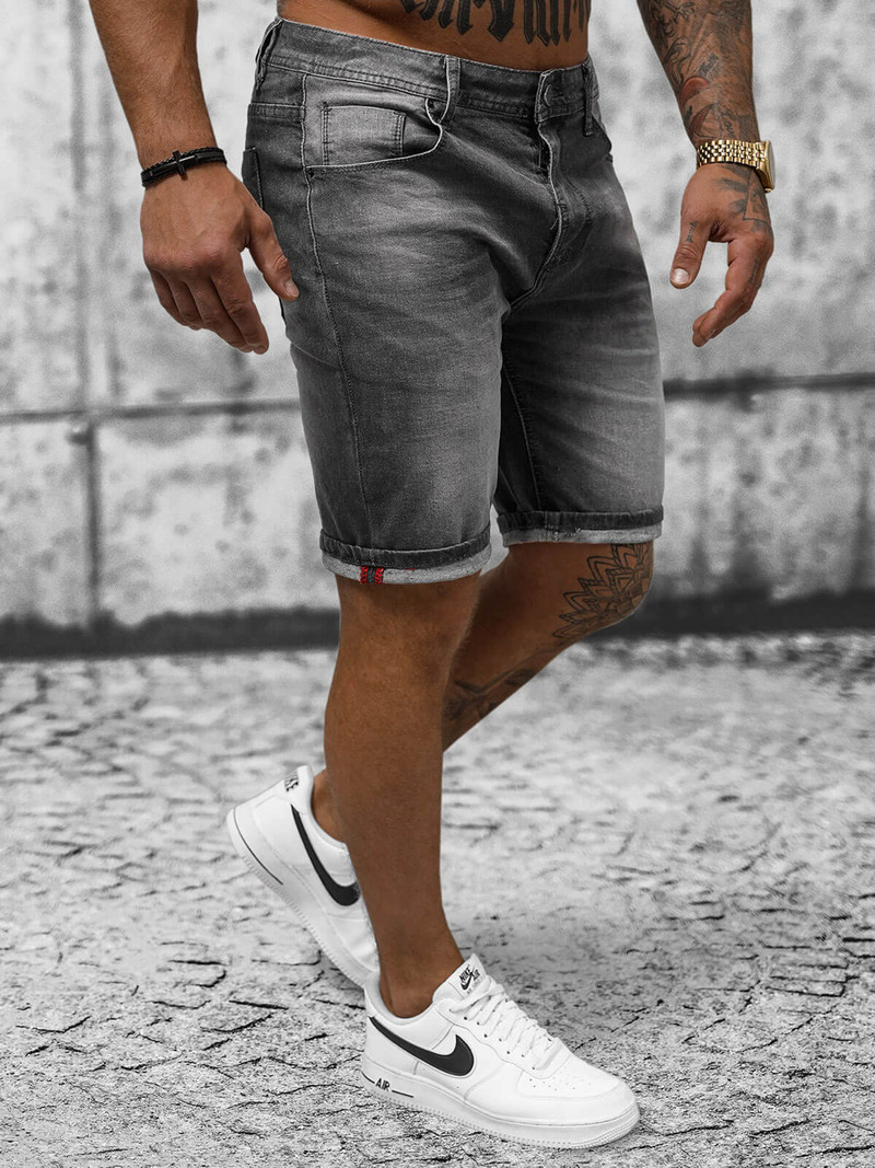 Шорти джинові чоловічі Графітові OZONEE NB/MP0264GS