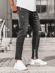 Spodnie jeansowe męskie czarne OZONEE G/1085