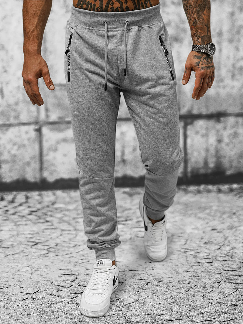 Spodnie dresowe męskie szare OZONEE JS/8K198