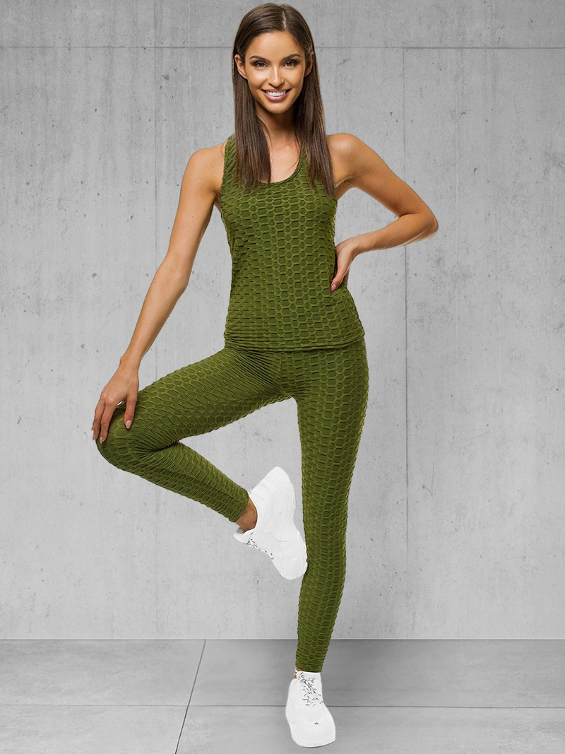 Komplet sportowy dwuczęściowy khaki OZONEE JS/YW88037/7