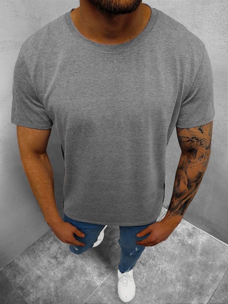T-Shirt męski grafitowy OZONEE JS/8T92/5