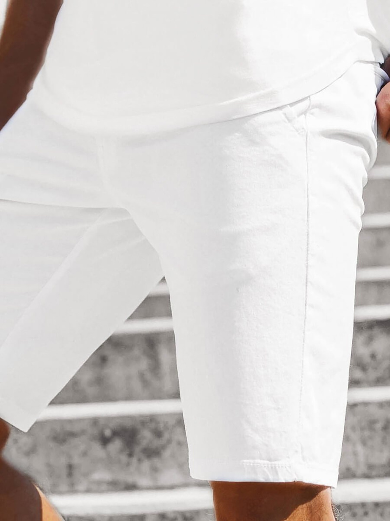 Spodenki chinos męskie białe OZONEE JB/JP1142