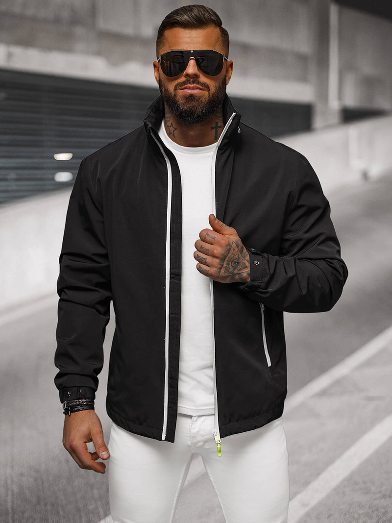 Kurtka męska softshell czarna OZONEE JS/5M3105/392Z