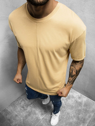 T-Shirt męski beżowy OZONEE MR/21576Z