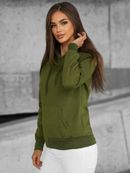 Bluza z kapturem damska khaki OZONEE JS/W02Z