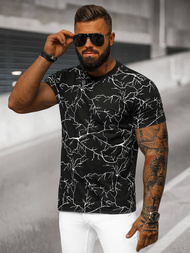 T-shirt męski czarny OZONEE JS/8T1206/3
