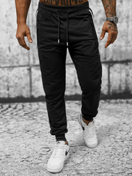 Spodnie dresowe męskie czarne OZONEE JS/8K212B