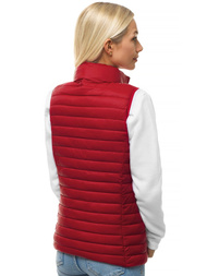 Kamizelka damska pikowana bordowa OZONEE JS/20314