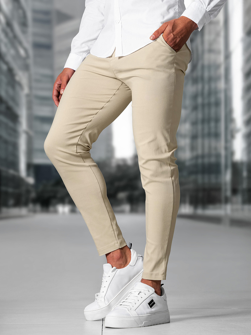 Чоловічі штани чинос Бежевi OZONEE O/P4049Z