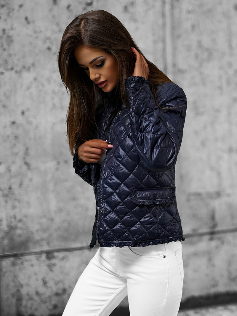 Kurtka damska pikowana granatowa OZONEE O/H956