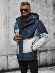 Kurtka przejściowa męska szaro-granatowa OZONEE JS/M35/92