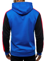 Bluza z kapturem męska niebieska OZONEE JS/JZ11060