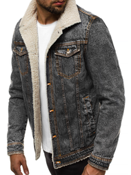 Kurtka męska jeans grafitowa OZONEE JB/JP1109 
